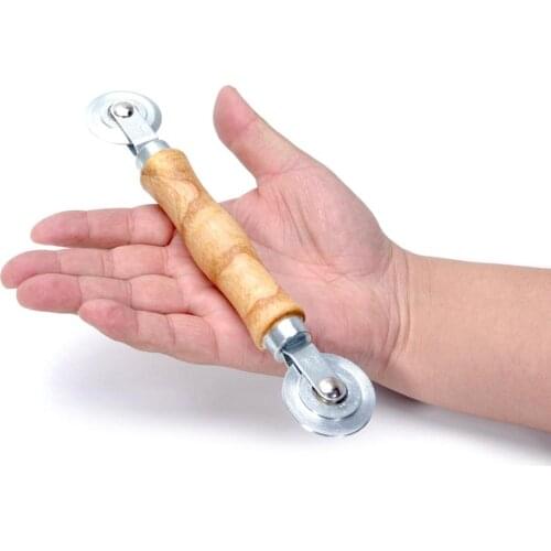 Wooden Handle And Steel Wheels Rolling Tool For Double Window Installation Hand Spline Roller Household Durable Screen Door