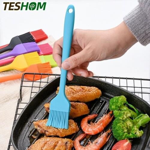 Silicone Barbecue Brush Pastry Brush Baking BBQ Basting Brush Baking Oil Brush Clear Handle Kitchen Tools Hot Dropshipping