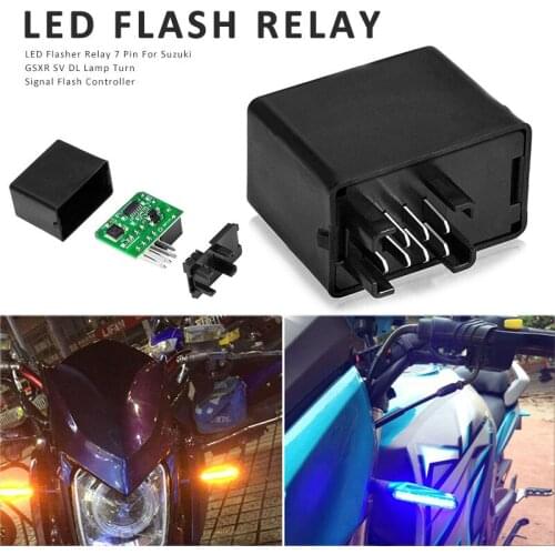 Vehemo 7 Pin LED Flasher Relay Turn Signal Relay Motorcycle Generic Indicator Speed LED Flash Controller Blinker Car Accessories