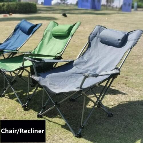 Outdoor Folding Chair Office Lunch Break Bed Portable Ultra Light Picnic Camping Fishing Recliner Park Seat