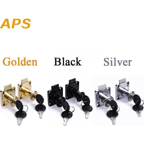 Drawer Locks with 2 Keys Lock Furniture Hardware 3 Colors Cam Locks Door Cabinet Lock for Office Desk Letter Box