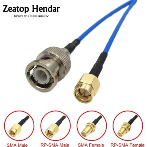 1Pcs RG316 Blue Cable BNC Male Jack to 4Types SMA / RP-SMA Plug RF Coaxial Jumper Pigtail Wire 10CM 15CM 20CM 30CM 50CM 1M 1.5M