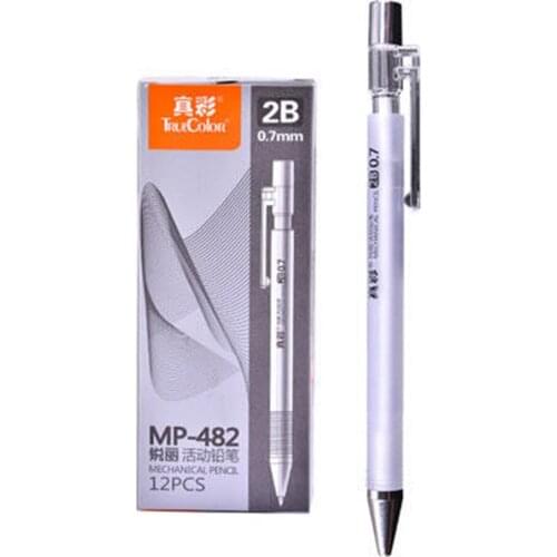 12pcs 2B 0.7mm Mechanical Pencils Extremely Light Fine Point Propelling Pencil Daily Drafting Writing Office School Supplies