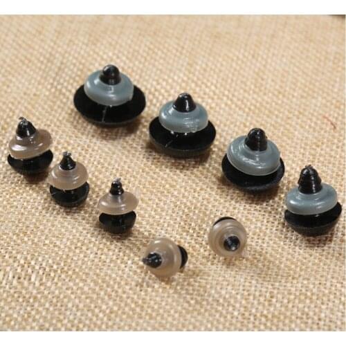 180 Sets 6-20mm Black Plastic Safety Eyes and Washers for Stuffed Toy Snap Teddy Bear Puppets Doll Plush Animal Craft Sewing DIY