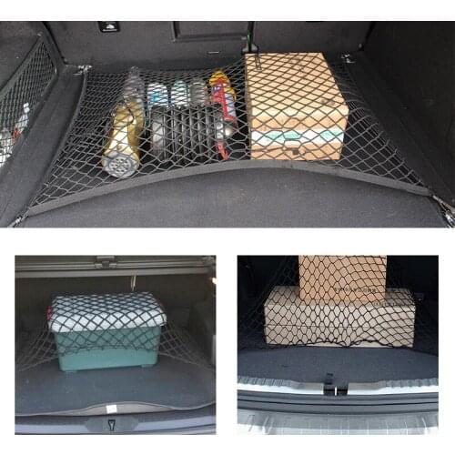 70 x 70cm Car-styling Boot String Mesh Elastic Nylon Rear Back Cargo Trunk Storage Organizer Luggage Net Holder Auto Accessory