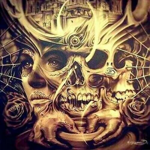 Special offer new 5D diamond painting skull woman picture full square drill mosaic 3D home decoration painting 20x20cm