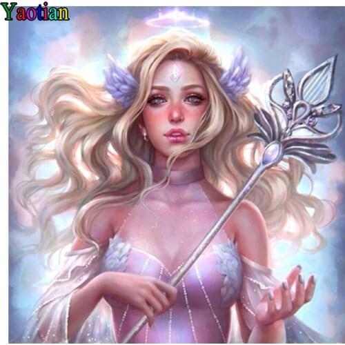 5D DIY Diamond Painting Full Square/Round Drill "Anime angel woman" Embroidery Cross Stitch Needlework Home Decor Gift