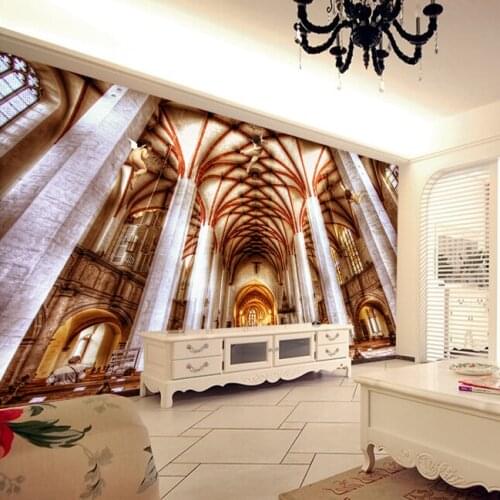 Latest custom 3D large mural,Magnificent luxury european-style angel church ,living room tv background bedroom wall wallpaper
