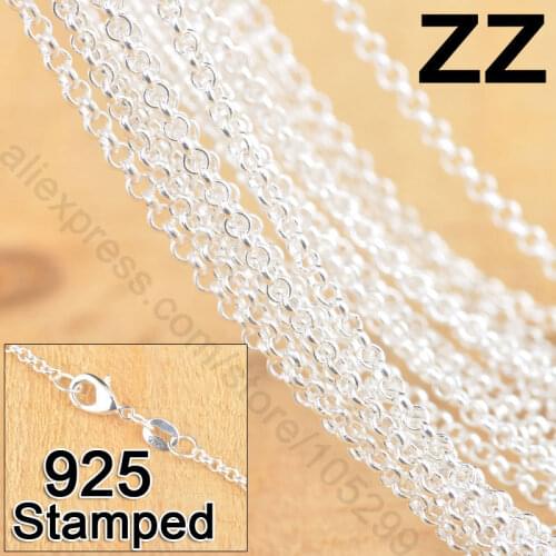 Fast 20Pcs Lot 18" 925 Sterling Silver Jewelry Pearl Necklace Chains With Lobster Clasps For Pendant Factory Price