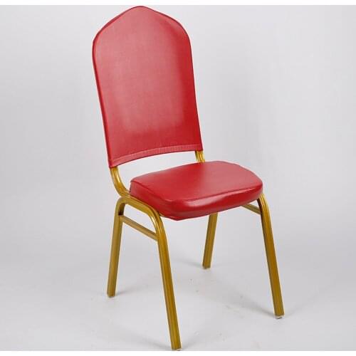 6 Packs New Fractional Oil Proof PU Leather Hotel Banquet Chair Seat Covers Removable Waterproof Computer Chair Back Covers