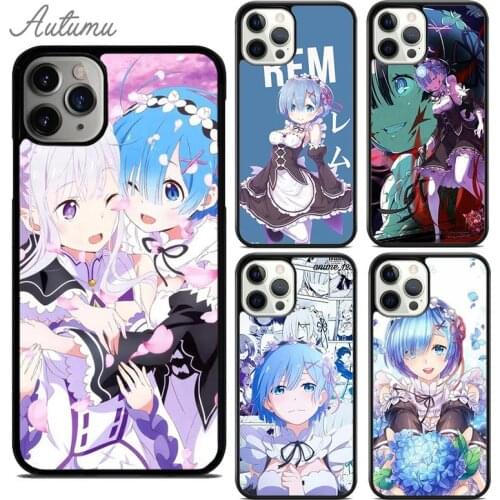 Emilia Re Zero Phone Case for iPhone 11 12 Pro Max mini X XR XS SE 2020 5 6S 7 8 Plus Samsung Galaxy S8 S9 S10 Cover shell
