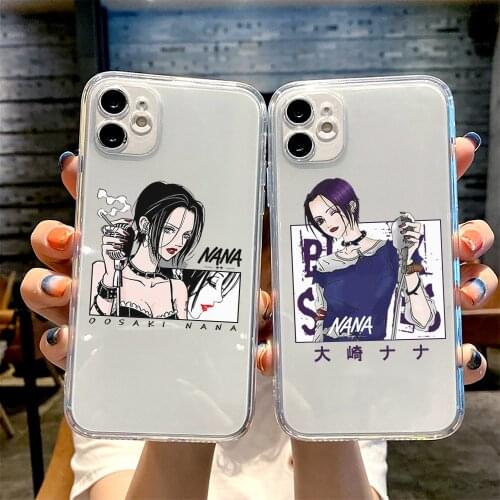 NaNa osaki anime girl sexy Phone Case Transparent For iphone 5 6 7 8 11 12 s c se plus mini x xs xr pro max soft shell