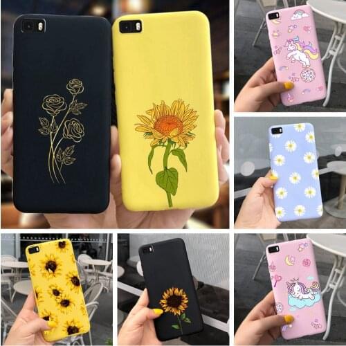Flowers Case For Huawei P8 Lite Cover 2015 TPU Silicone Soft Back Cover for Huawei ALE-L21 P8 Lite 2016 P8Lite Daisy Phone Cases