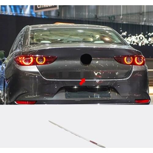 For Mazda 3 Sedan 2019 2020 Accessories Door Sticker Stainless Steel back door Tailgate Cover Trim Car styling 1pcs
