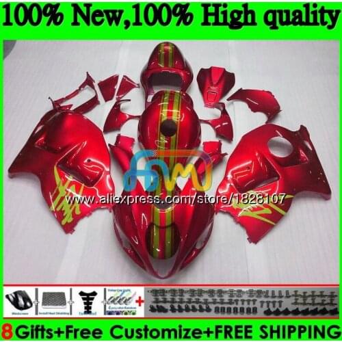 GSXR-1300 For SUZUKI Hayabusa GSXR1300 96 02 03 04 05 06 07 49BS.116 GSXR 1300 2002 2003 2004 2005 2006 2007 Pearl red Fairing