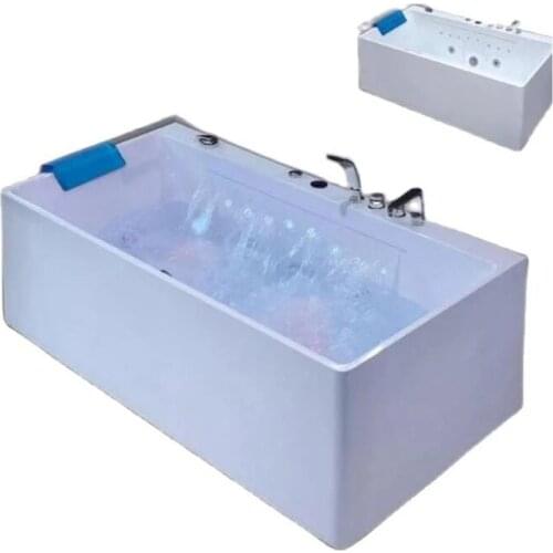 Deep bath home adult independent type acrylic bathroom tub bubble bath small family bubble massage bath crock