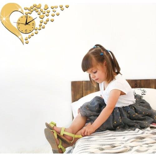 GZ009 Creative 3D Acrylic Study Bedroom Living Room Wall Clock