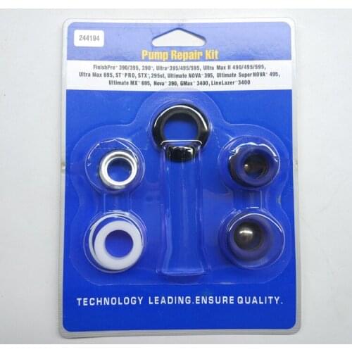 2 set High quality Free Shipping Aftermarket Pump Repair Packing Kit 244194 ForSprayer 244194 Spay Gun 390 395 490 495 595