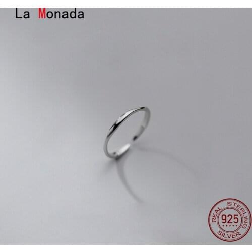 La Monada 53mm-58mm 925 Sterling Silver Rings For Women Irregular Silver 925 Jewelry For Women Ring On Finger For Girls