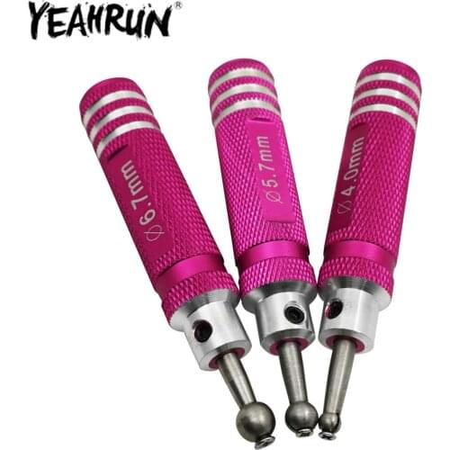 YEAHRUN Ball Head Reamer Driver Repair Tools Kit 4.0/5.7/6.7mm for RC Model Car Tool Accessories