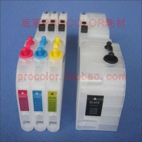 PROCOLOR New long Big volume 270ml refill inkjet cartridge LC-549XL BK/LC-545XL C/M/Y for BROTHER DCP-J100/DCP-J105/MFC