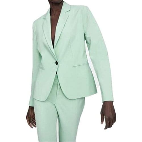 Single Breasted One Button Formal stylish Womens Suit For Work Slim Fit Fashion Casual Plus Size Jacket Blazer Pants