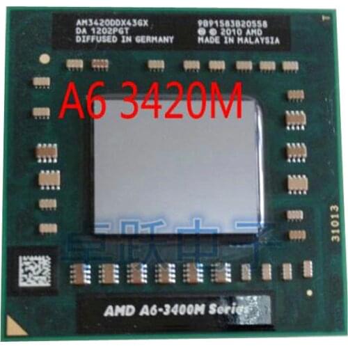 Original AMD CPU A6-3420M AM3420DDX43GX A6 3420M processor laptop a6 3400m free shipping