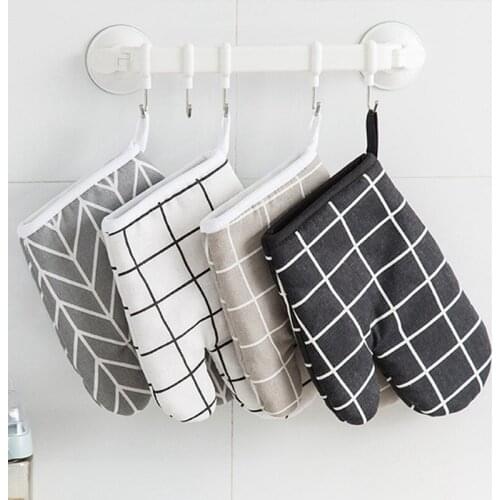 Kitchen Grid Heat-insulating Gloves Microwave Oven Special Household Anti-scalding Gloves High Temperature Baking Tools 1PC