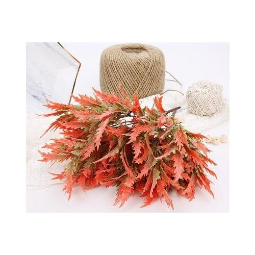 7- Fork Plants Green Grass Artificial Flower Green Plant Home Wedding Decoration Table /Office /Garden Decorations 1 bundle