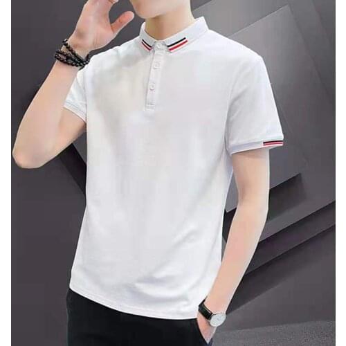 Men Summer Cotton Short Sleeve POLO Shirts Casual Solid Tees For Male Korean Fashion Leisure Outwear Business Clothing