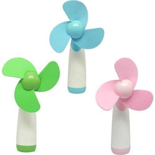 Vococal Mini Handheld Fan Cooler Handheld Mini Desk Fan ABS Portable Flower Electric Battery Cooling Fan For Office Outdoor