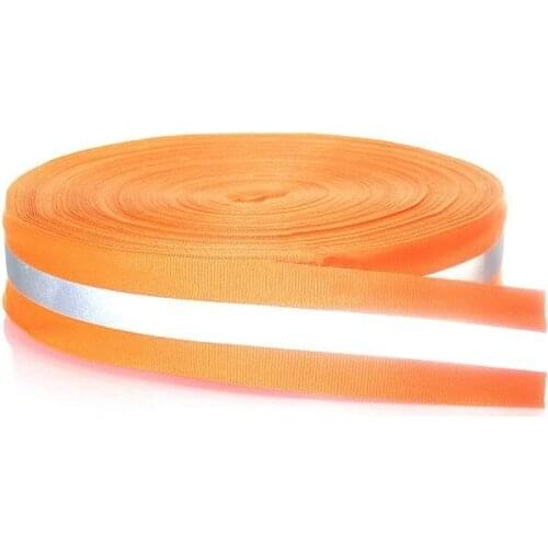 20M Silver Reflective Tape Strip Sew-On lime Orange Fabric Safty Vest, Width 2"