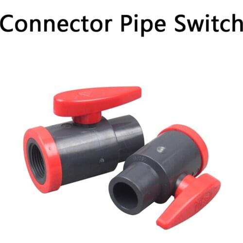Connector Pipe Switch Inner Diameter 20/25/32mm PVC Ball Valve Slip Plumbing U-PVC Ball Valve Plastic Repair 1 Pcs