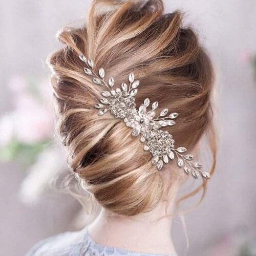 HP77 Wedding Comb Bride Headdress Rhinestone Bridal Headwear Wedding Hair Accessories Tiara for Women Accessories Jewelry Gift