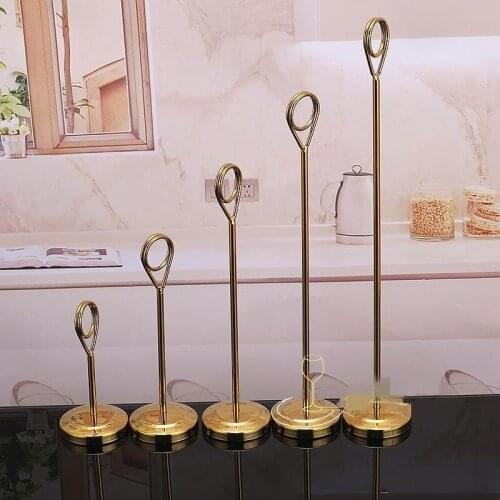 Wedding Decoration Gold Silver Stainless Steel Table Number Place Card Holder Menu Clip For Party Event Restaurant Home Decor