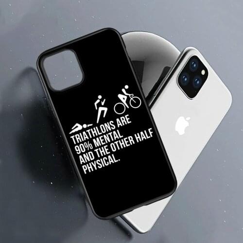 Ironman Triathlon bicycle marathon Phone Case for iPhone 8 7 6 6S Plus X 5S SE 2020 XR 11 12 Pro mini pro XS MAX