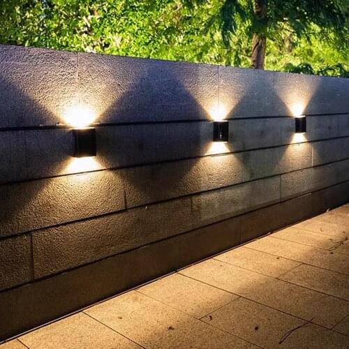 Outdoor Solar Lamps Solar Garden Waterproof Wall Lamp Light Up And Down Garden Decorative Wall Lamp Street Lamps Home Stair Lamp