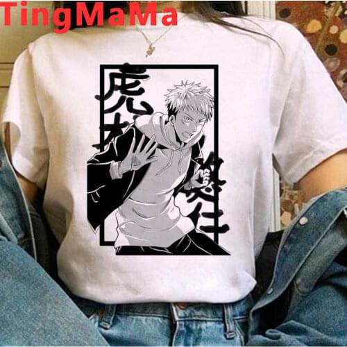 Jujutsu Kaisen Gojo Satoru Yuji Itadori clothes male couple white t shirt vintage ulzzang clothes graphic tees women tumblr