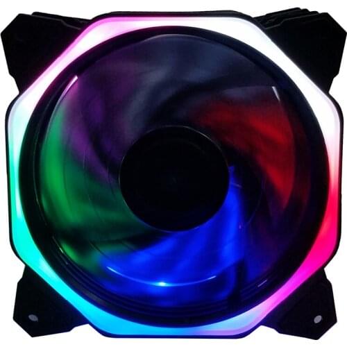 10PCS/LOT New Model Octagon Cooling Fan 120mm 12cm With 5color For Computer Cooler Color Radiator Fan