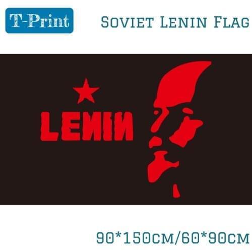 15PCS Flag 90*150cm/60*90cm USSR Soviet Lenin Flag 3X5FT Banner Brass Metal Holes CCCP Flag