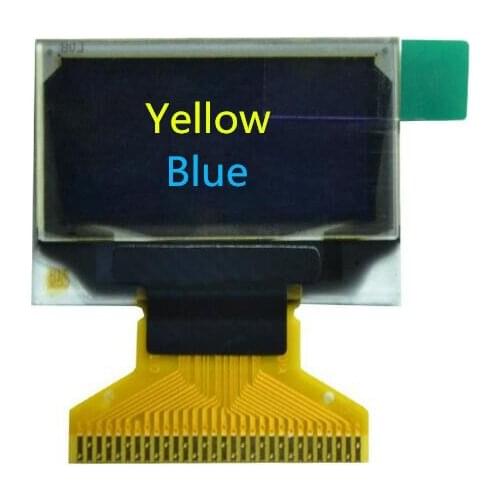 0.96 inch yellow blue double color OLED display screen module 30pin SSD1306 driver