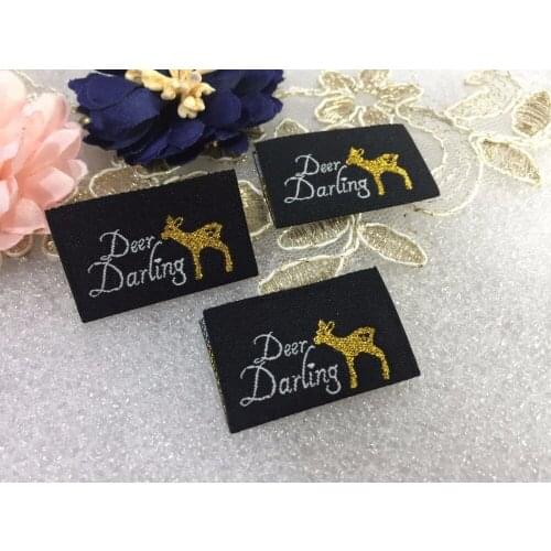 Free shipping Customized (1000pcs/lot) garment clothing tags /Woven Labels/ custom clothing labels/main label/custom labels