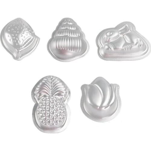 Pineapple Strawberry Tulip Rabbit Shape Aluminium Alloy Metal Cake Mould Pudding Cookies Mold Bakery Tools ZA6860