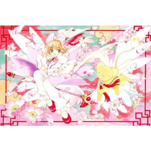 Cardcaptor Sakura Canvas Fabric Cloth Poster Custom Art Canvas print Professional Home Wall Decoration