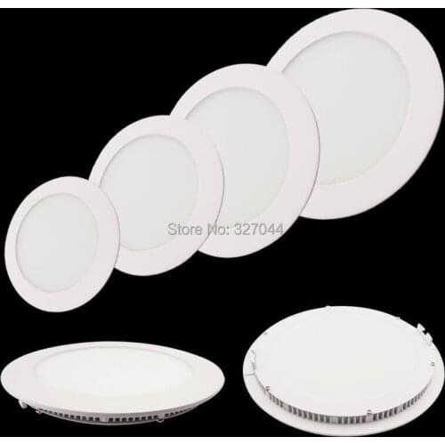 Colorfull box 6W/9W/12W/15W/18W slim LED ceiling light downlight square Round panel light bulb AC85-265V Warm /Cool white