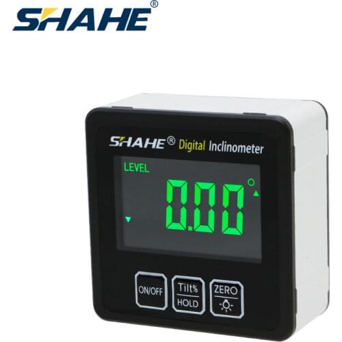 Shahe Electronic Protractor Aluminum Alloy Shell Box Angle Gauge Digital Level Angle Finder Woodworking Measuring Tools