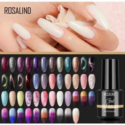 ROSALIND Gel Nail Polish Cat Eyes Semi-Permanent Manicure 7ML Soak Off Gel Polish Bright For Nail Art Design Need LED/UV Lamp