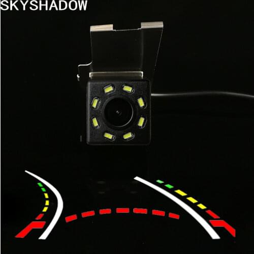 HD Wireless Car CCD Rear Camera Fisheye 4 8 12 led dynamic Night Vision bracket waterproof For Honda Civic/Avancier/URV/CRV 2017