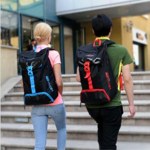 Square Canvas backpack Waterproof Wear resistant Travel Hiking Camping Big capacity bag Men Women Unisex 14 inch laptop Rucksack