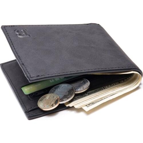 1 Pcs Fashion Mini Mens Luxury Business Wallet Card Holder Man Purse Coin Bag Zipper Gift For Men Portomonee